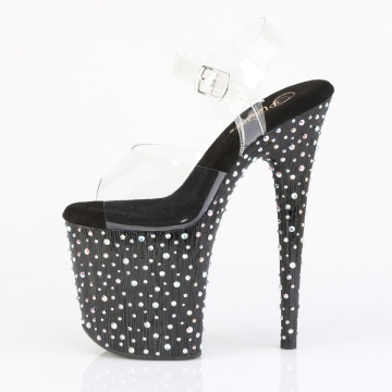 Pleaser STARDANCE-808 Clr/Blk-Slv Multi RS