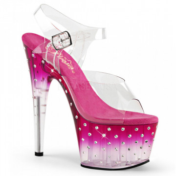 Pleaser STARDUST-708T Clr/Pink-Clr
