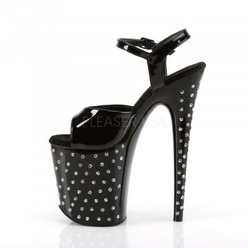 Pleaser STARDUST-809 Blk Pat/Blk