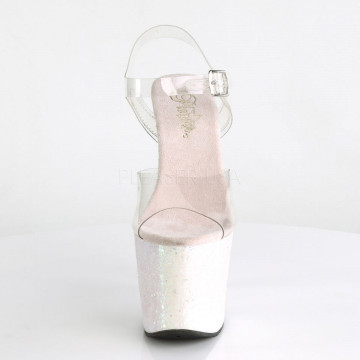 Pleaser UNICORN-708LG Clr/Opal Multi Glitter