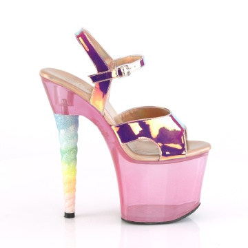 Pleaser UNICORN-711T Pink Shifting TPU/Bubble Gum Pink Tinted