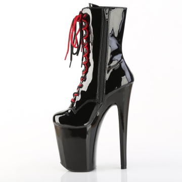 Pleaser XTREME-1020-1 Blk Pat/Blk-Red Chrome - Img 3