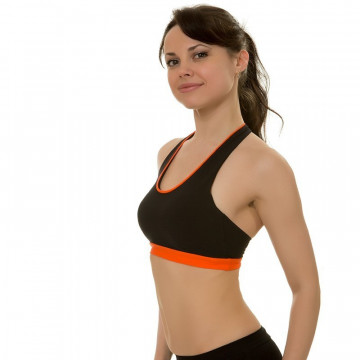Pole Candy Wear - Top Ellena Black Orange