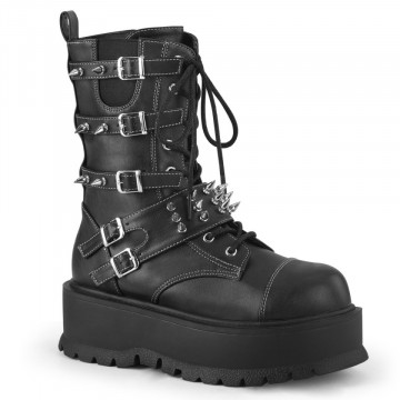 Stivaletti Demonia Cult SLACKER-165 Blk Vegan Leather 11us 41eu