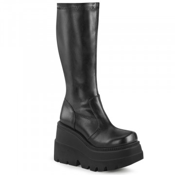 stivali Demonia SHAKER-65 Blk Str Vegan Leather - 8us 38eu