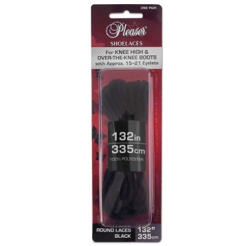 Accessories Lacci neri da 335 cm per stivali stivali alti