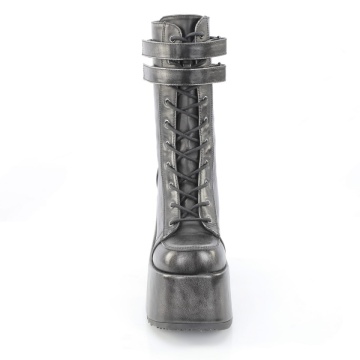 Demonia Cult CAMEL-250 Blk-Silver Rub-Off Vegan Leather - Img 5