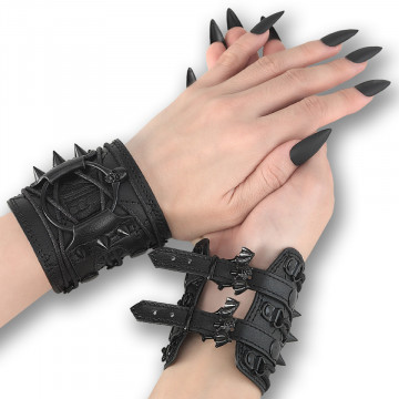 Demonia Cult DA-406 Blk Faux Leather