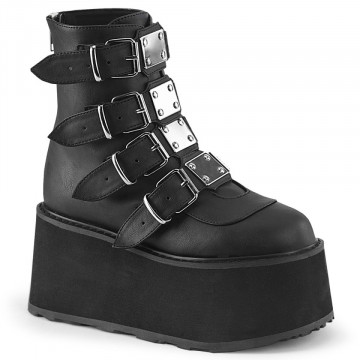 Demonia Cult DAMNED-105 Blk Vegan Leather