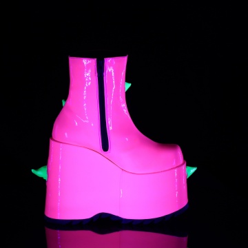 Demonia Cult SLAY-77 UV Neon Pink-Neon Green