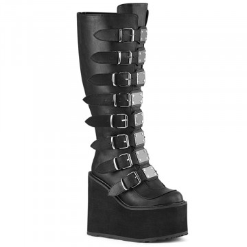 Demonia Cult SWING-815WC Blk Vegan Leather