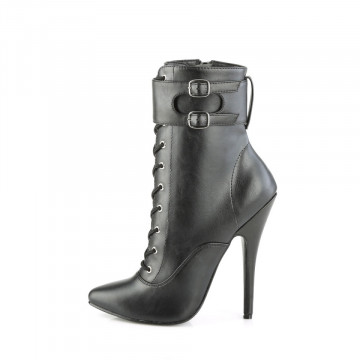 Devious DOMINA-1023 Blk Faux Leather