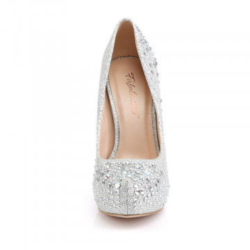 Fabulicious DESTINY-06R Slv Glitter Mesh Fabric