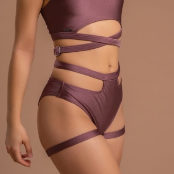 MIAMI HIGH WAIST GARTER SHORT MOCHA
