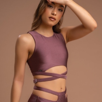 MIAMI WRAP TOP MOCHA
