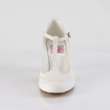 Pin Up Couture FLAPPER-26 Wht Pu