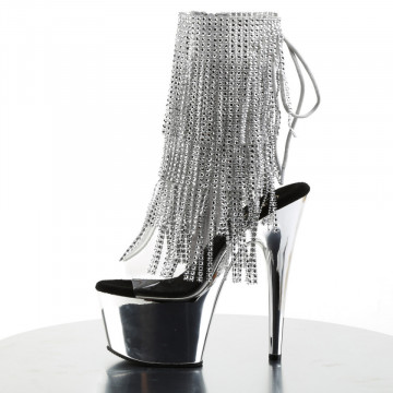 Pleaser ADORE-1017RSF Clr-Slv/Slv Chrome