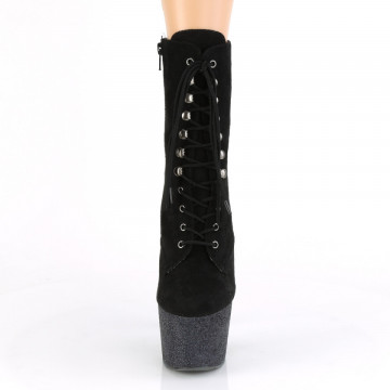 Pleaser ADORE-1020FSMG Blk Faux Suede/Blk Multi Mini Glitter