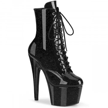 Pleaser ADORE-1020GP Blk Glitter Pat/M
