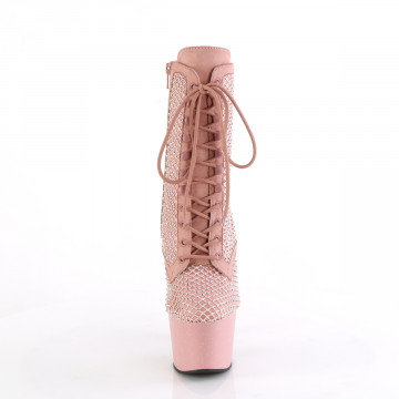Pleaser ADORE-1020RM Salmon Pink Faux Suede-RS Mesh/B.Pink M.