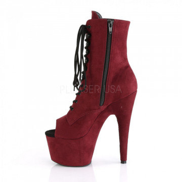 Pleaser ADORE-1021FS Burgundy Faux Suede/Burgundy Faux Suede