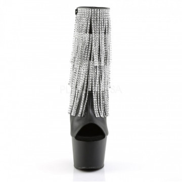 Pleaser ADORE-1024RSF Blk Faux Leather-Slv/Blk Matte