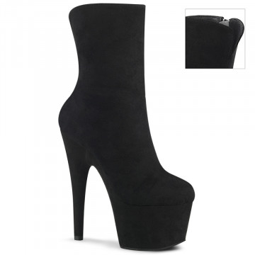 Pleaser ADORE-1042 Blk Faux Suede/Blk Faux Suede