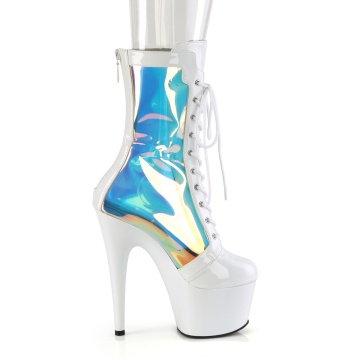 Pleaser ADORE-1047 Wht Pat-Holo/Wht