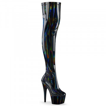 Pleaser ADORE-3000HWR Blk Str. Holo/Blk Holo