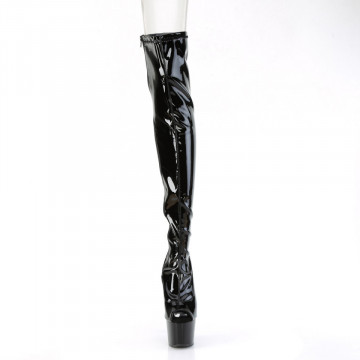 Pleaser ADORE-3011 Blk Str. Pat/Blk