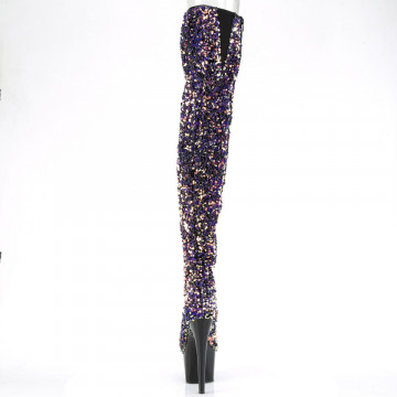 Pleaser ADORE-3020 Purple Multi Sequins/Blk