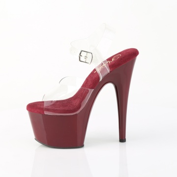 Pleaser ADORE-708 Clr/Burgundy