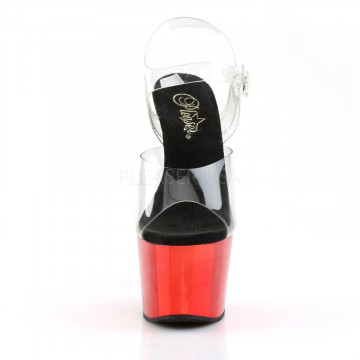 Pleaser ADORE-708 Clr/Red Chrome