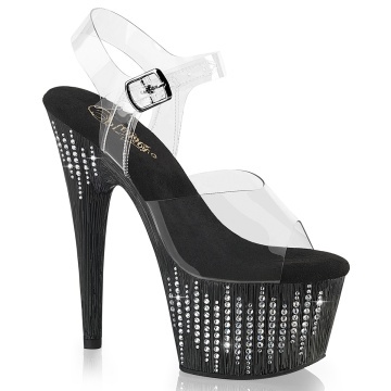 Pleaser ADORE-708WFRS Clr/Blk-Slv RS