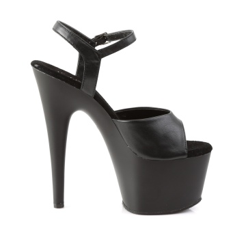 Pleaser ADORE-709 Blk Faux Leather/Blk Matte