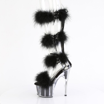 Pleaser ADORE-728F Clr-Blk Fur/M