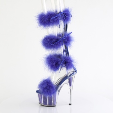Pleaser ADORE-728F Clr-Royal Blue Fur/M