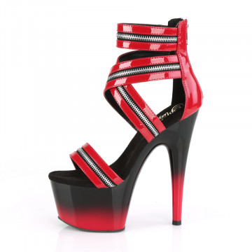 Pleaser ADORE-766 Red Pat/Blk-Red