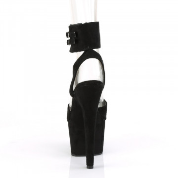 Pleaser ADORE-791FS Blk Faux Suede/Blk Faux Suede