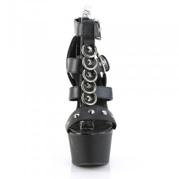 Pleaser ASPIRE-658 Blk Faux Leather/Blk Matte