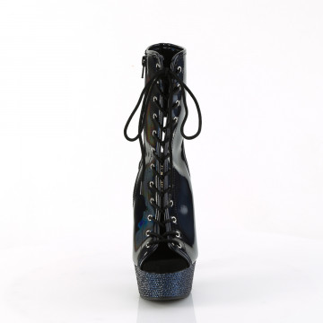 Pleaser BEJEWELED-1016-6 Blk Holo Pat/Midnight Blk RS
