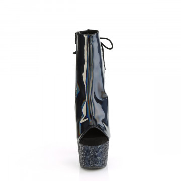 Pleaser BEJEWELED-1018DM-7 Blk Holo Pat/Midnight Blk RS