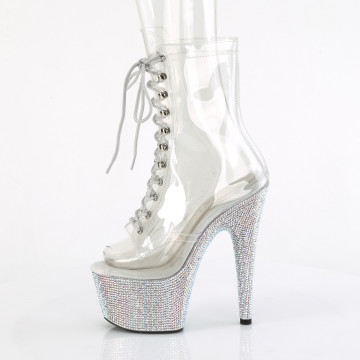 Pleaser BEJEWELED-1021C-7 Clr-RS/Slv AB RS