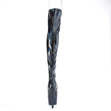 Pleaser BEJEWELED-3011-7 Blk Str Holo Pat/Midnight Blk RS - Img 5