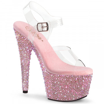 Sandali Exotic Pleaser BEJEWELED-708MS Clr/B. Pink Multi RS