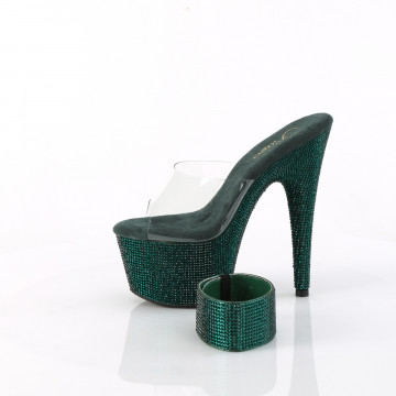 Pleaser BEJEWELED-712RS Clr/Emerald Green RS