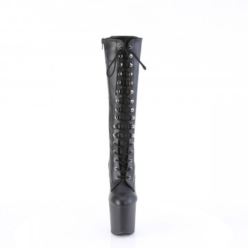 Pleaser CRAZE-2023 Blk Str. Faux Leather/Blk Matte