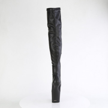 Pleaser CRAZE-3000 Blk Str. Faux Leather/Blk Matte