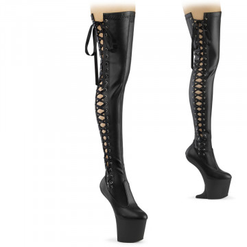 Pleaser CRAZE-3050 Blk Str. Faux Leather/Blk Matte