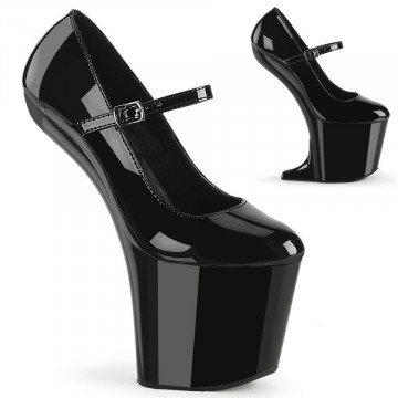 Pleaser CRAZE-880 Blk Pat/Blk